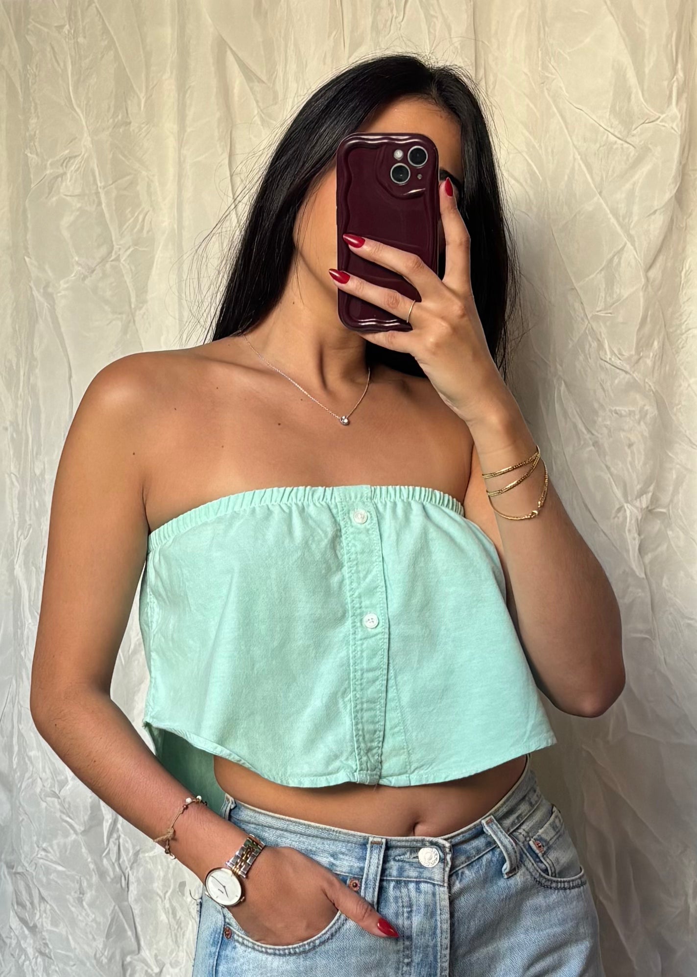 Top Giulia, Vert menthe, XS-S
