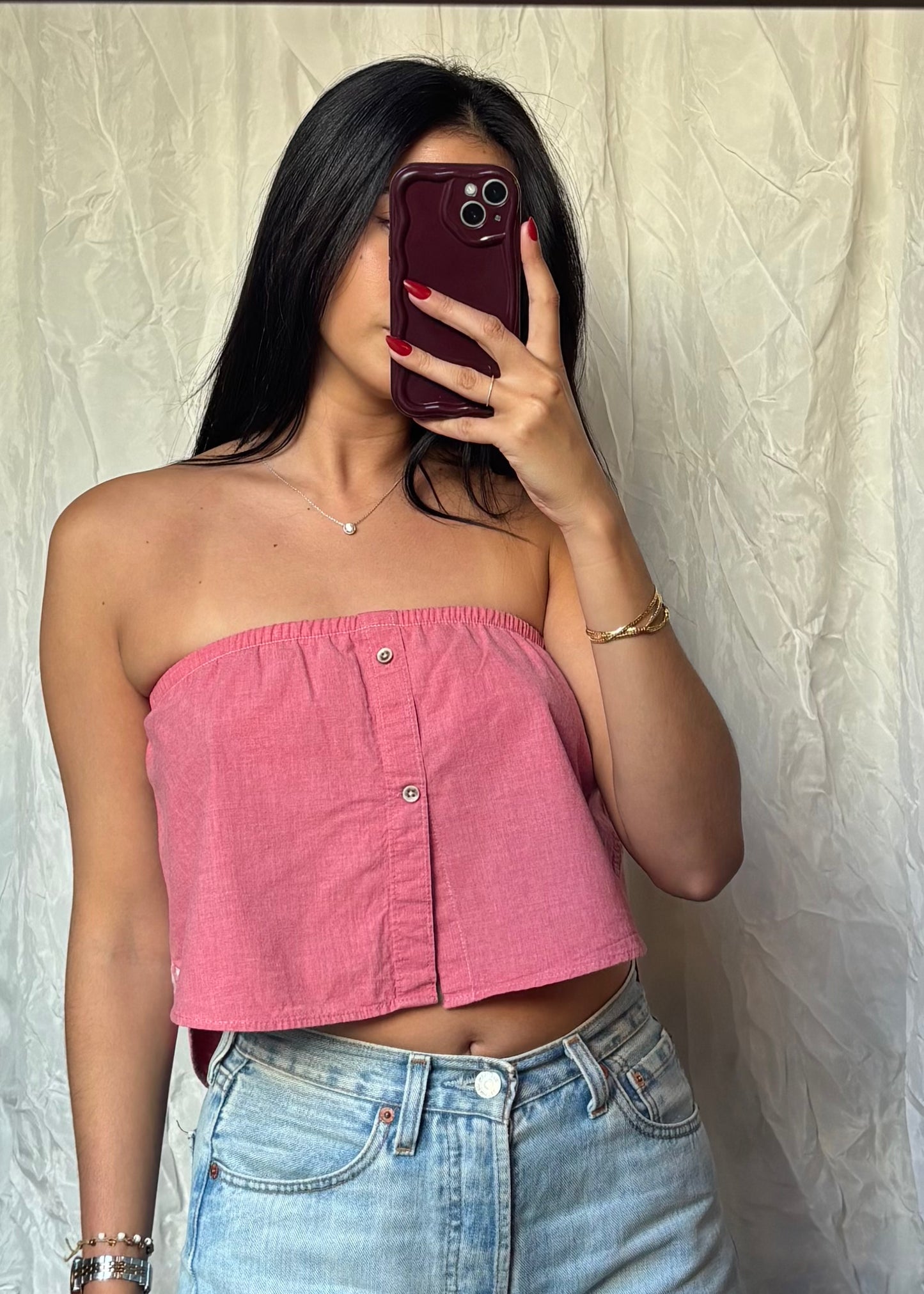 Top Giulia, Rose saumon, XS-S