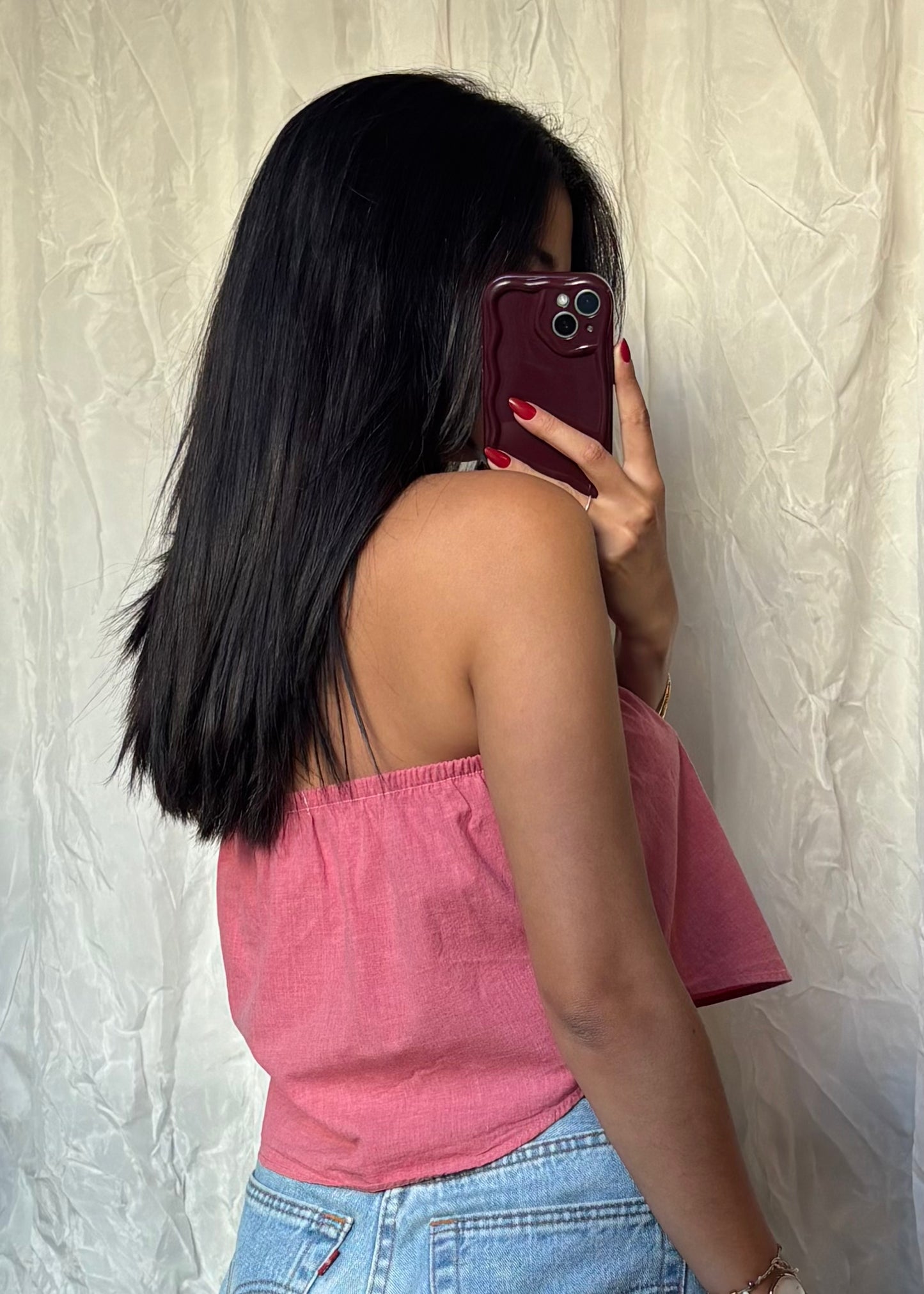 Top Giulia, Rose saumon, XS-S