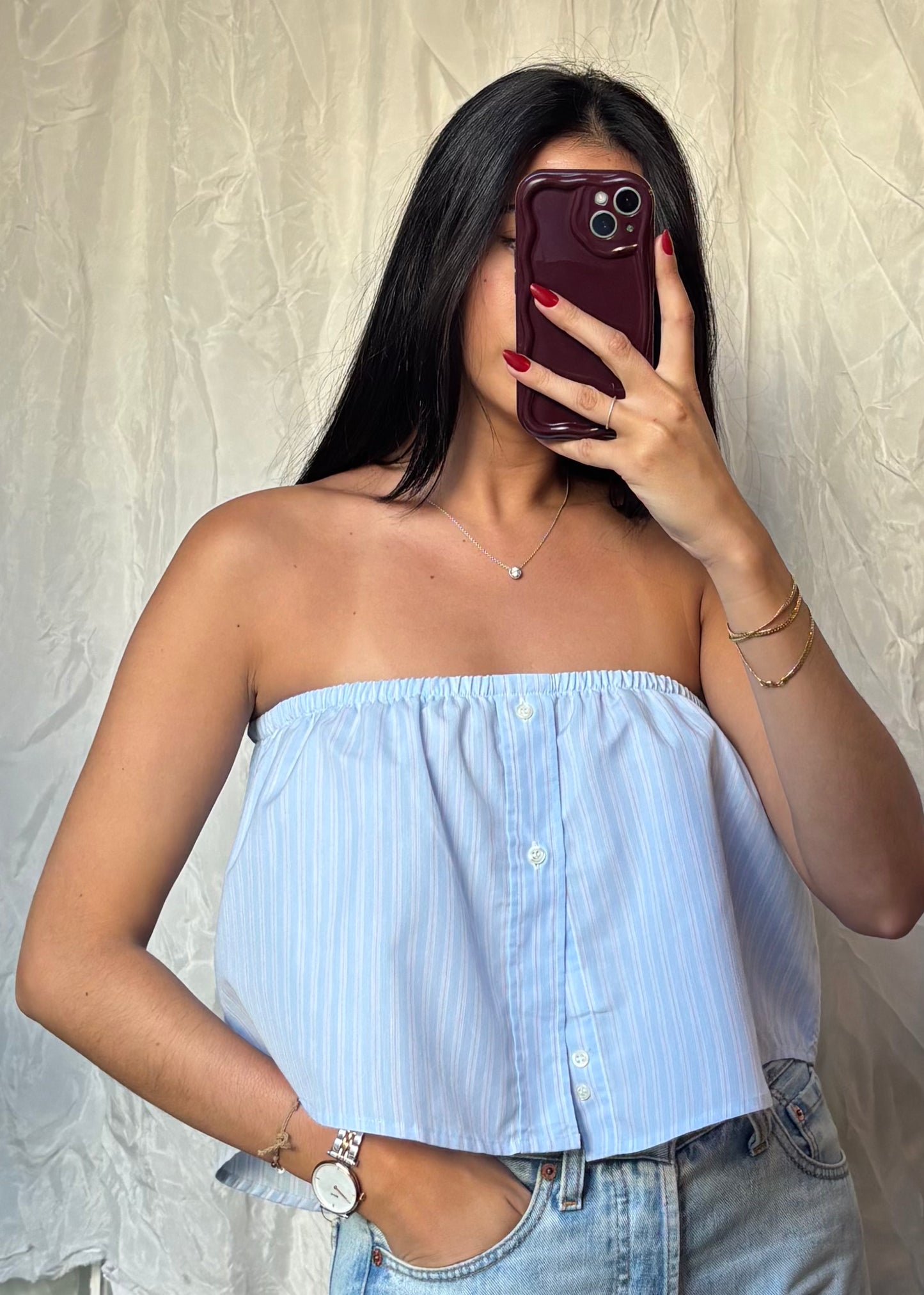 Top Giulia, Bleu rayé, S/M