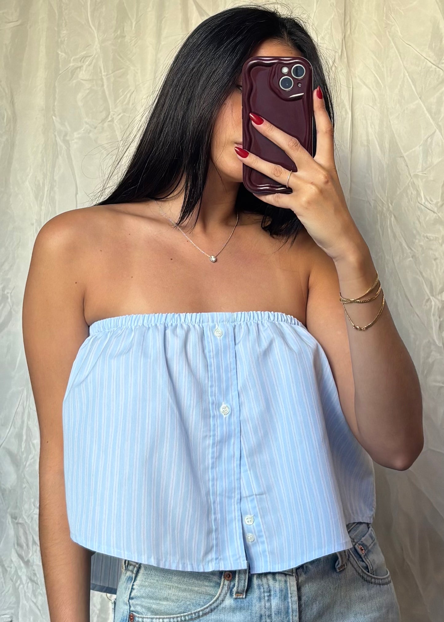 Top Giulia, Bleu rayé, S/M