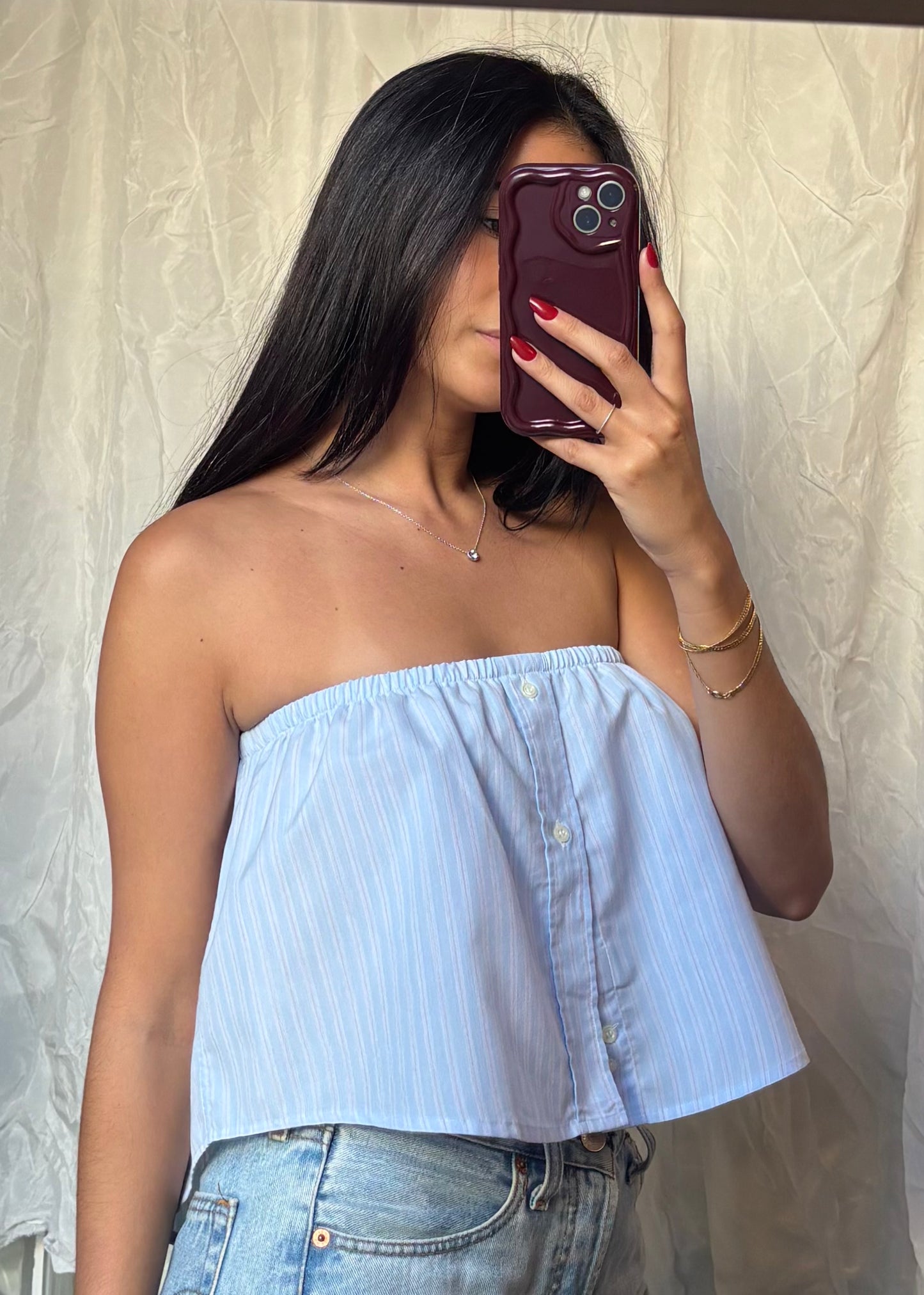 Top Giulia, Bleu rayé, S/M