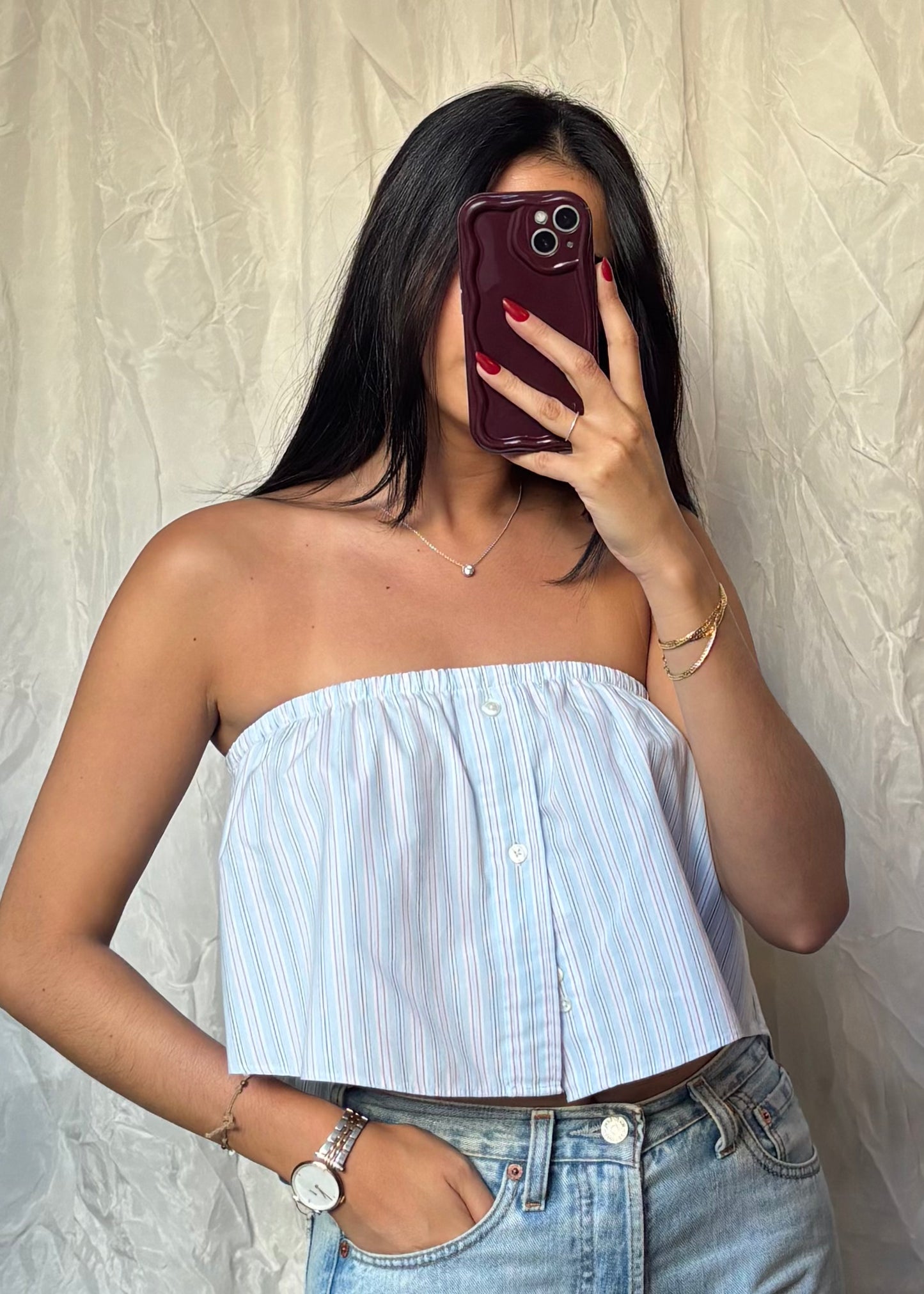 Top Giulia, Bleu rayé, S/M