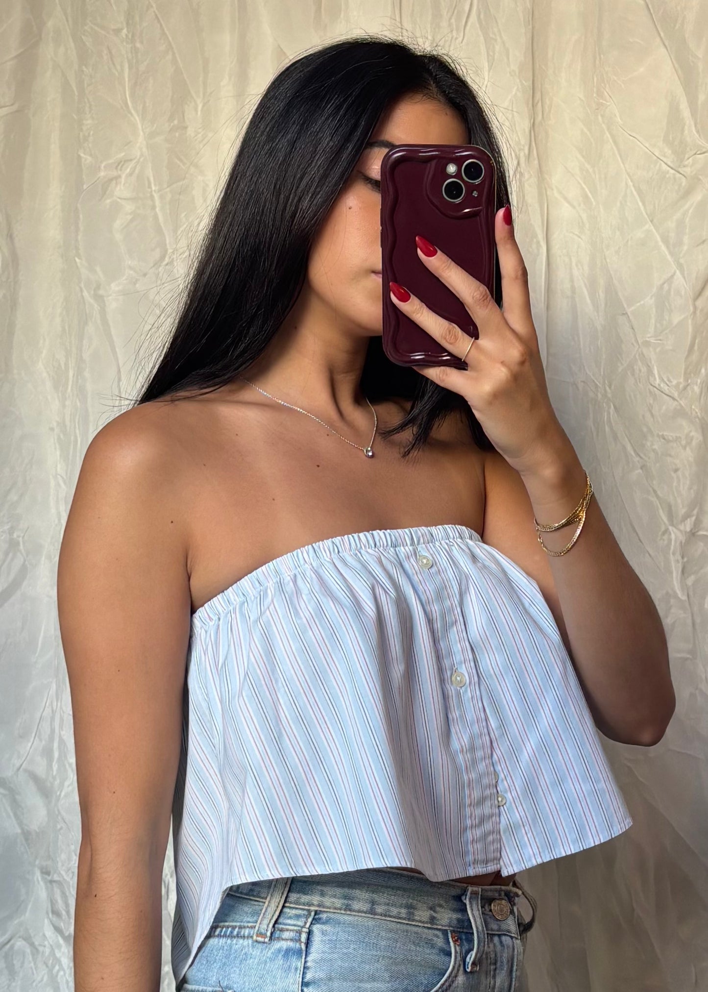 Top Giulia, Bleu rayé, S/M