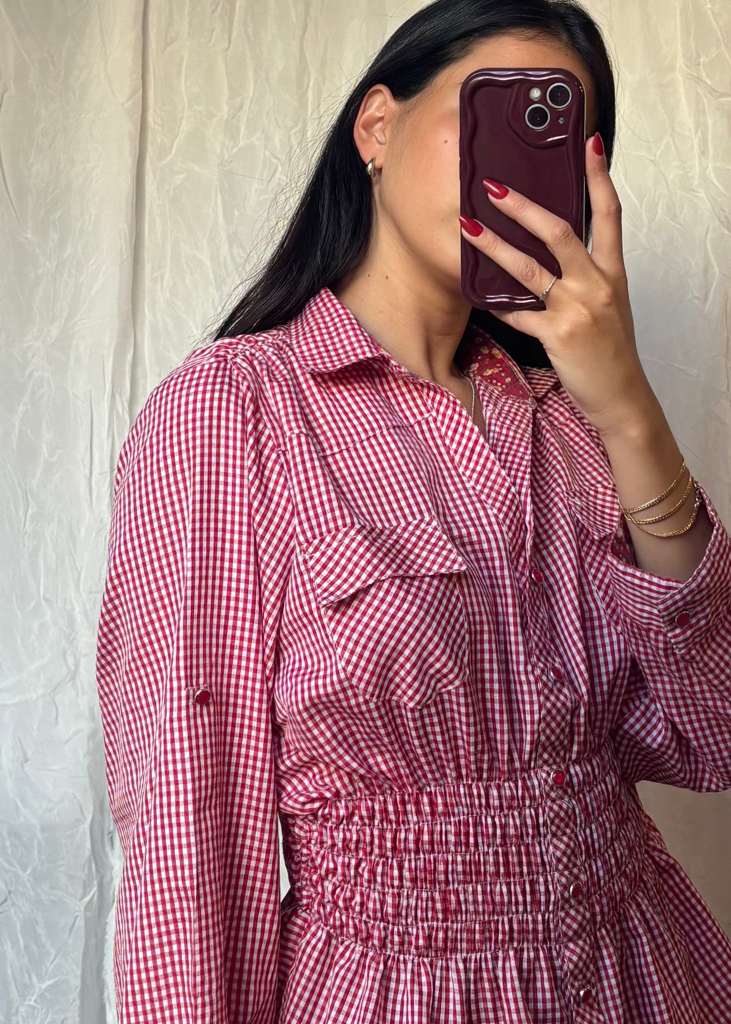 CHEMISIER ARIA - ROUGE VICHY - S/M