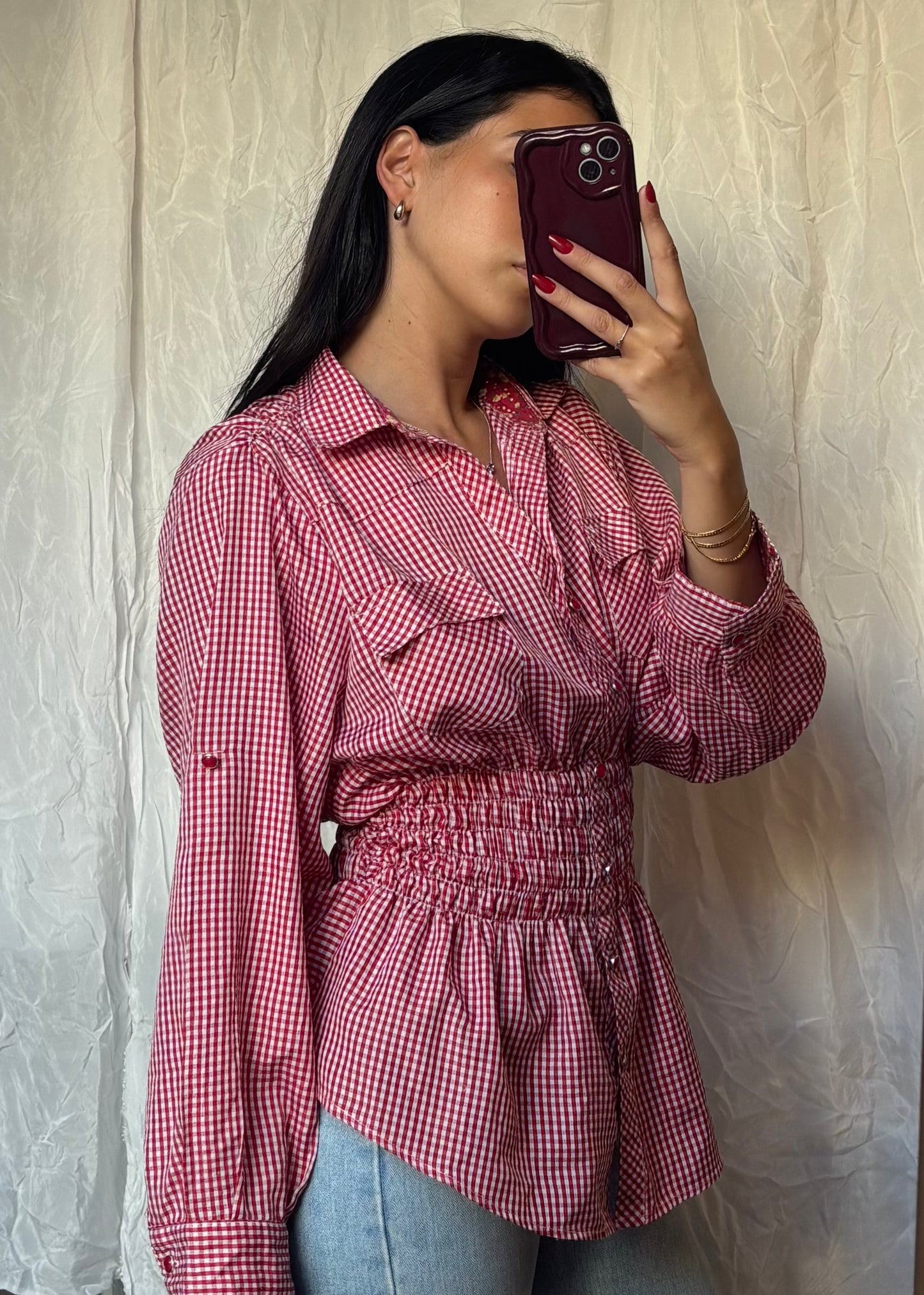 CHEMISIER ARIA - ROUGE VICHY - S/M